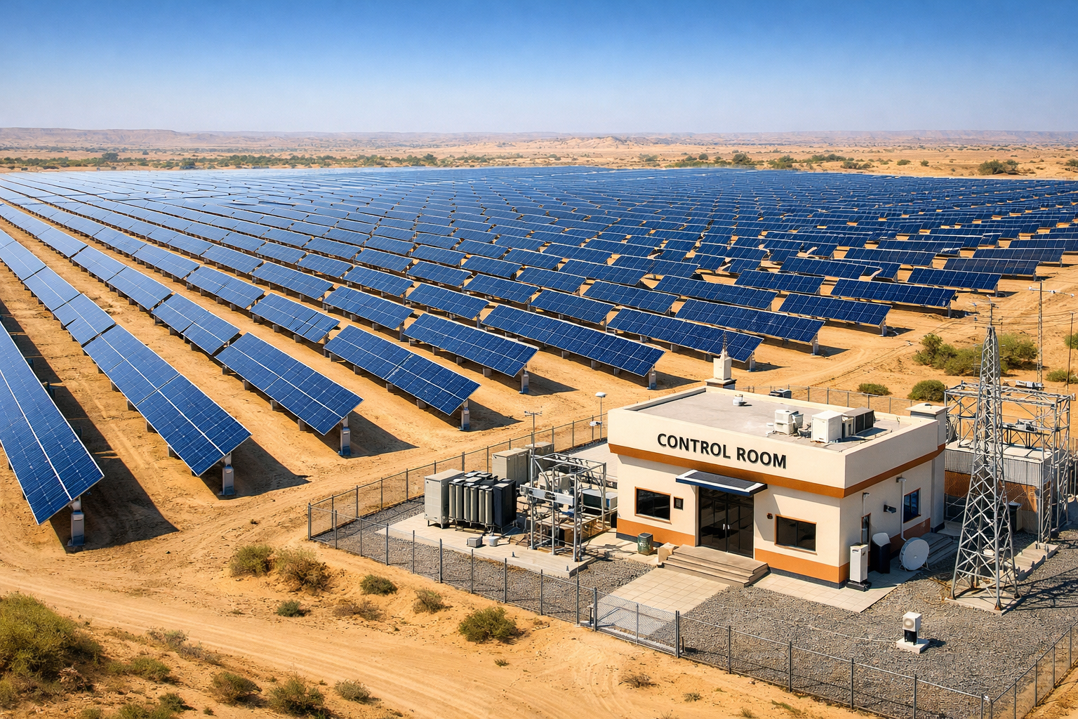 Megawatt Solar Power Plant